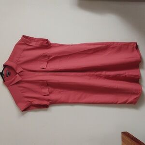 Express | Light Pink Button-Up Midi Short-Sleeve Shirt Dress | Women's M | EUC